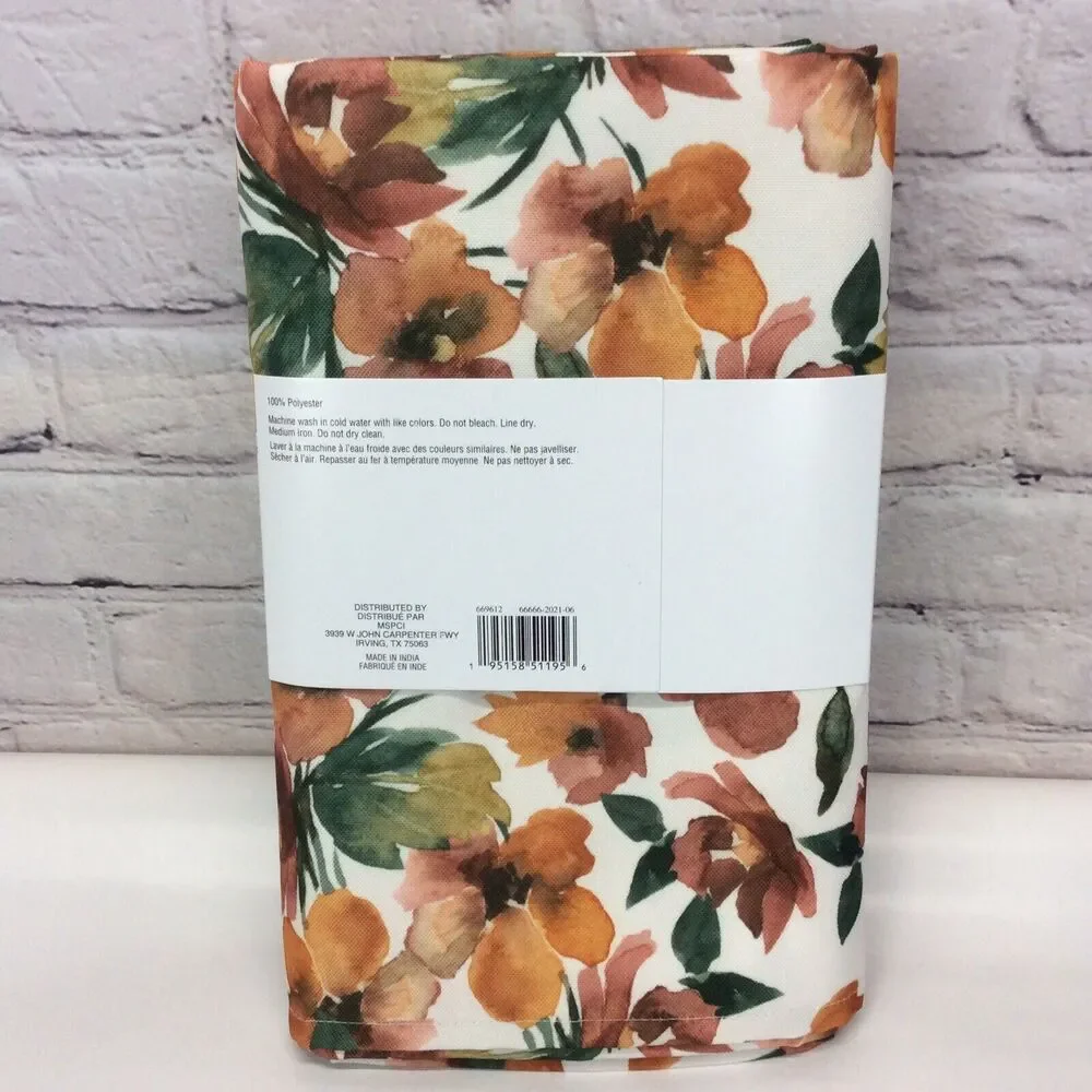 Celebrate It Fall Floral Thanksgiving Tablecloth 60x84 Harvest Holiday Fabric